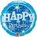 Anagram 36 in. Birthday Blue Sparkle Foil Balloon 78060